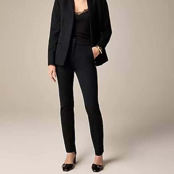 J. Crew Petite Going-out Slim Pants Stretch Twill Black Size 0P NWT - Picture 1 of 9